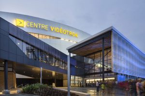 Façade architecturale réalisée par Epsylon pour le Centre Vidéotron