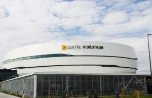 Façade architecturale réalisée par Epsylon pour le Centre Vidéotron