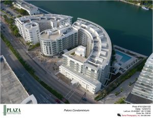 Murs rideaux réalisés par Epsylon pour le projet résidentiel Peloro Miami Beach