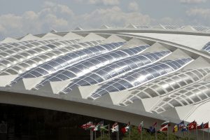 Détail de la façade architecturale réalisée par Epsylon pour le Biodôme de Montréal