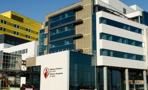 Façade architecturale réalisée par Epsylon pour l'Hôpital Shriners pour enfants