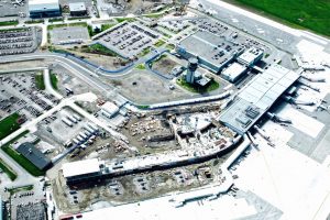 Façade architecturale réalisée par Epsylon pour l'Aéroport de Québec